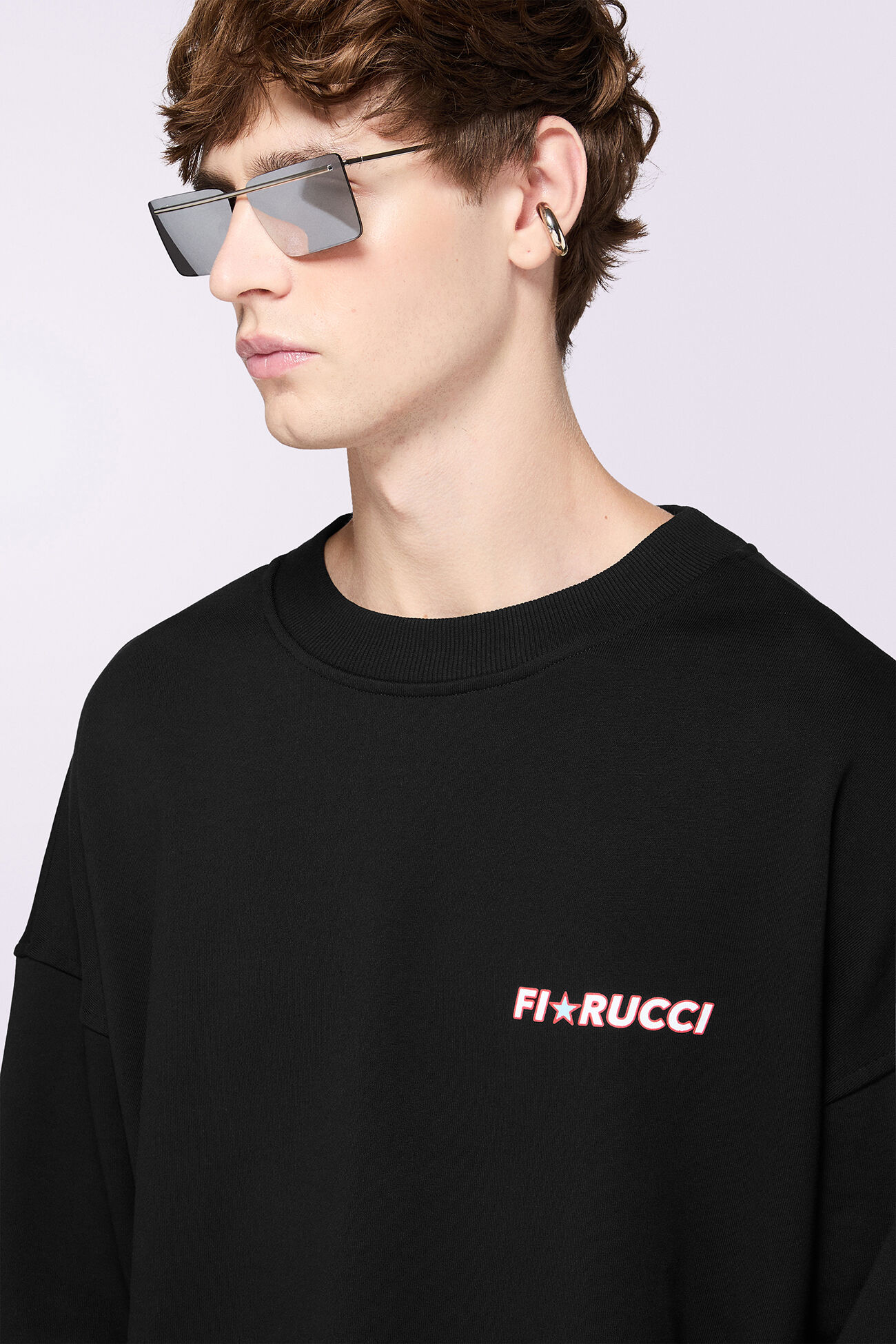 Star Logo Relaxed Sweatshirt Black